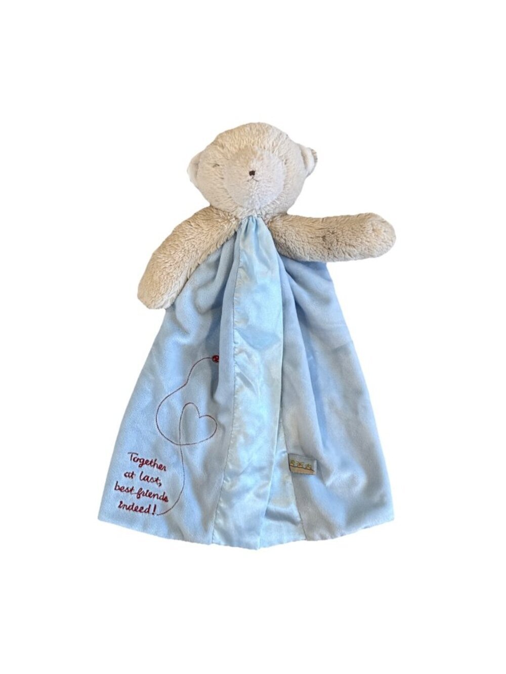 Bunnies By The Bay Best Friends Bear Lovey Ladybug 15" Baby Blanket Blue 2009